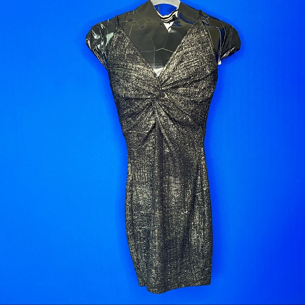 ASTR Black Metallic Mini Dress - Picture 2 of 4